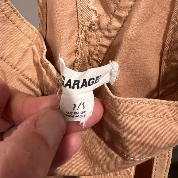 Garage Versatile Layering Camel/Tan Dress Overalls with Pockets Size S - Picture 4 of 11